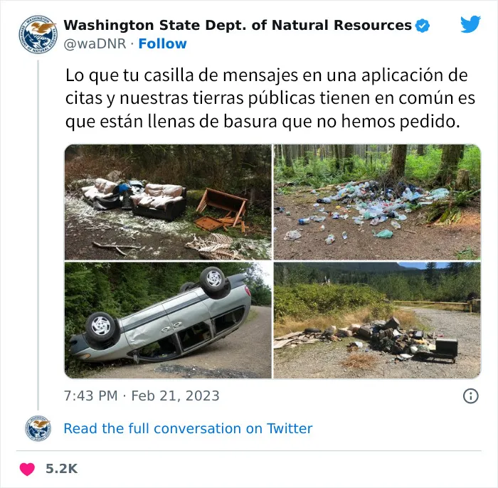20 Divertidos tuits mostrando el lado gracioso del Departamento de Recursos Naturales