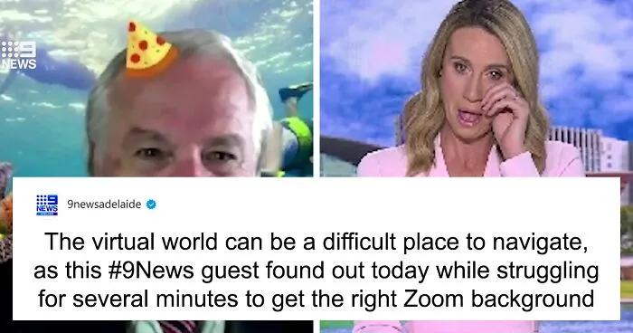 People Are Cracking Up At This Cute Interview Guest Accidentally Changing His Background And Filter From Goofy To Goofier