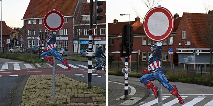 30 Divertidas e ingeniosas obras de arte en la calle creadas por este artista holandés