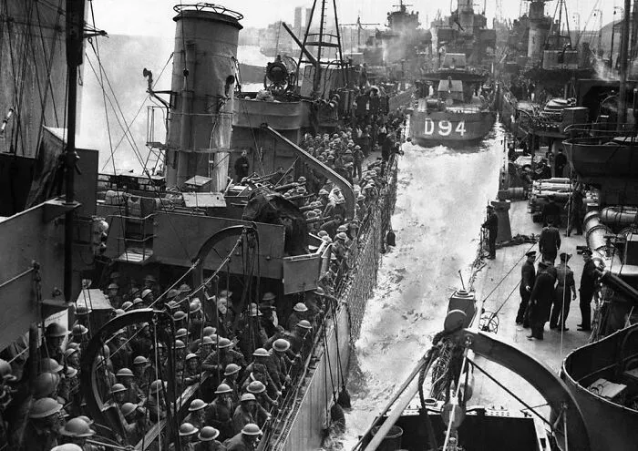 Men Of The British Expeditionary Force Safely Arrive Home After Their Arrival In Flanders On June 6, 1940