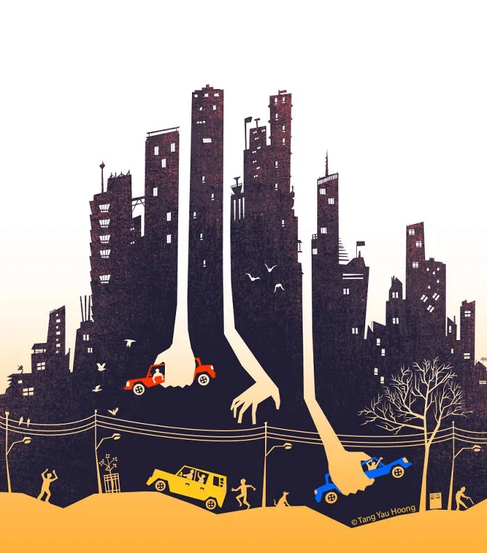 30 Ingeniosas ilustraciones que aprovechan el espacio negativo, por Tang Yau Hoong