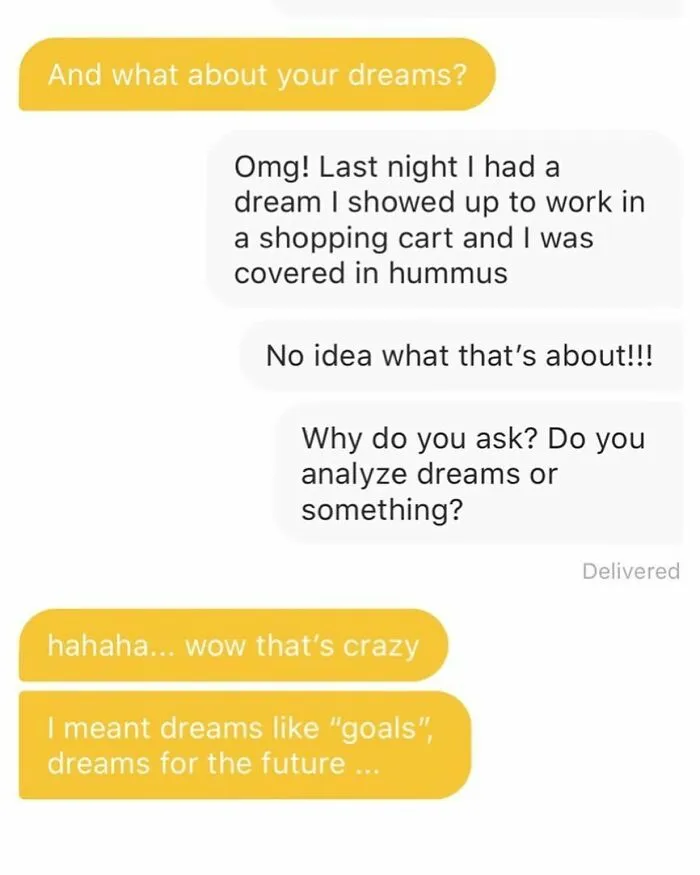 40 Funny And Cringe Examples Of Modern-Day Dating, As Shared On The "Overheard Dating" Instagram Page