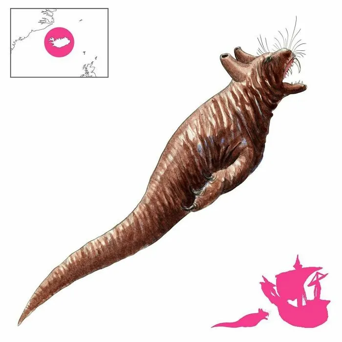 The Katthveli Or Catwhale Is One Of Many Evil Whales That Terrorize Icelandic Waters. Vicious And Aggressive, It Is Nonetheless Smaller And Less Aggressive Than Its Fellow Illhveli, And Has Been Tamed On Occasion. It Has Been Known To Purr And Meow