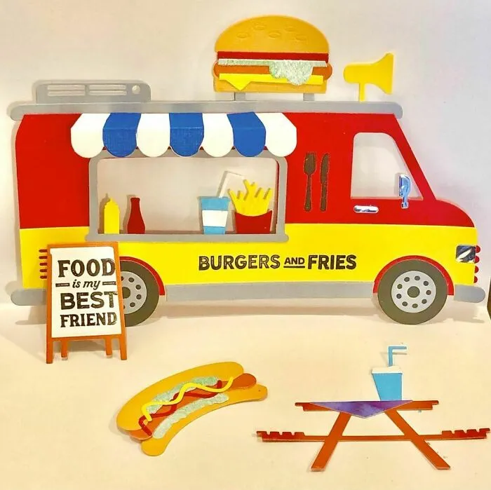 Foodtrack made out of a paper