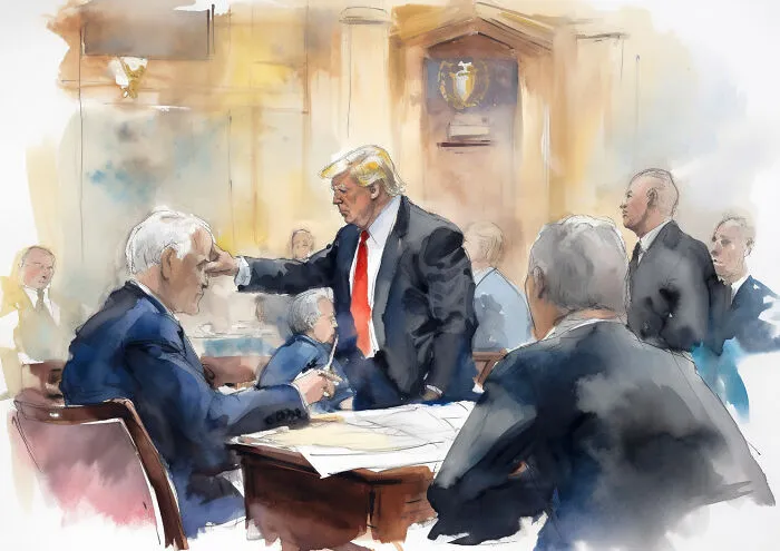 With The Help Of AI, I Looked Into The Future Where Donald Trump Is Standing Trial For Crimes That He Committed (11 Pics)