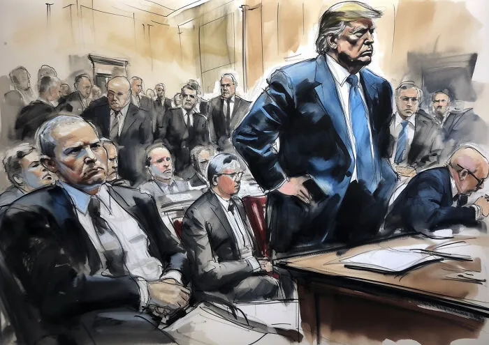 With The Help Of AI, I Looked Into The Future Where Donald Trump Is Standing Trial For Crimes That He Committed (11 Pics)