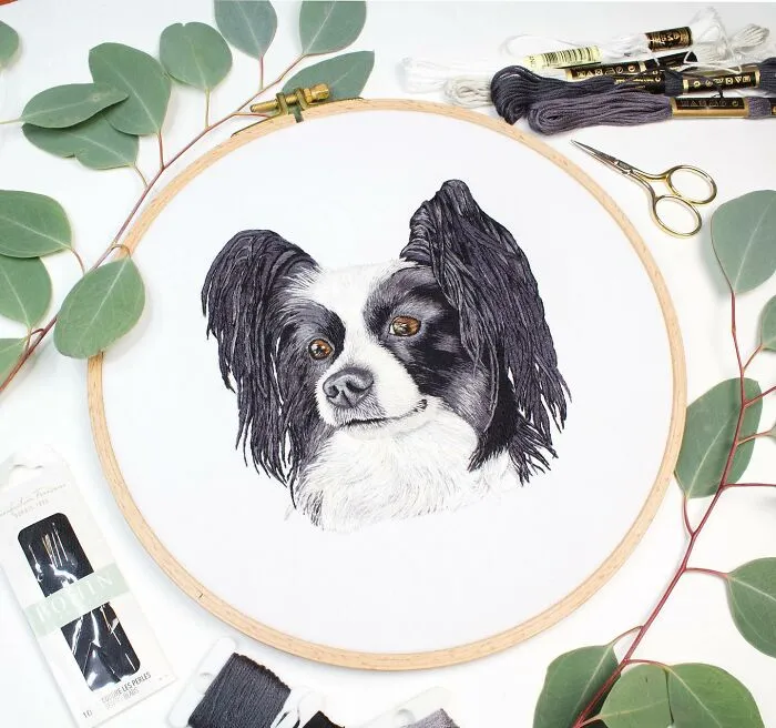62 Lifelike Pet Portraits That I Create With The Help Of Embroidery