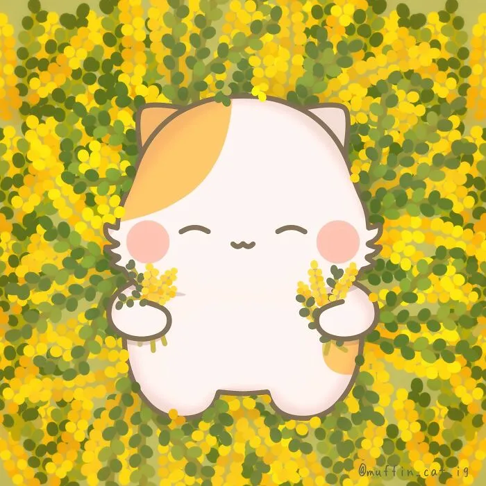 Muffin Loves Flowers