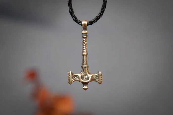 Viking Hammer Decorated With Triquetra Sign