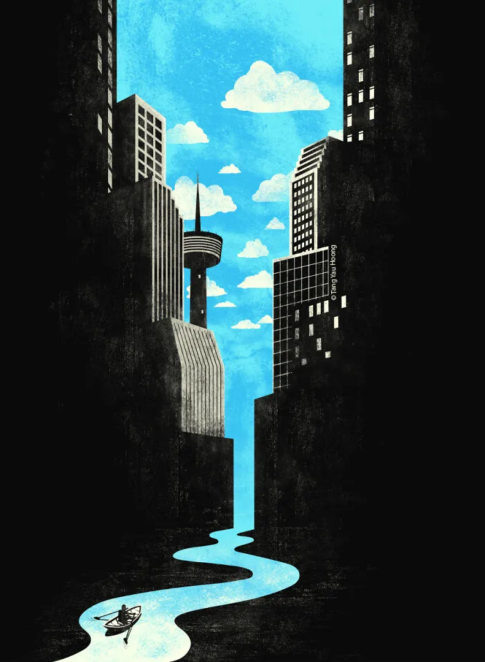 30 Ingeniosas ilustraciones que aprovechan el espacio negativo, por Tang Yau Hoong
