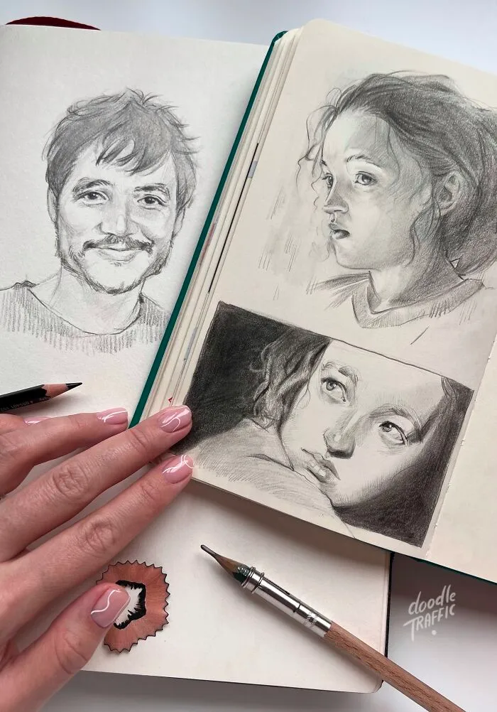 I Draw Portraits Of People And Movie Characters In My Sketchbook, And Here Are 32 Of My Best Works