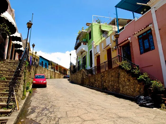 A Gorgeous And Colorful Street In The Colonial City
