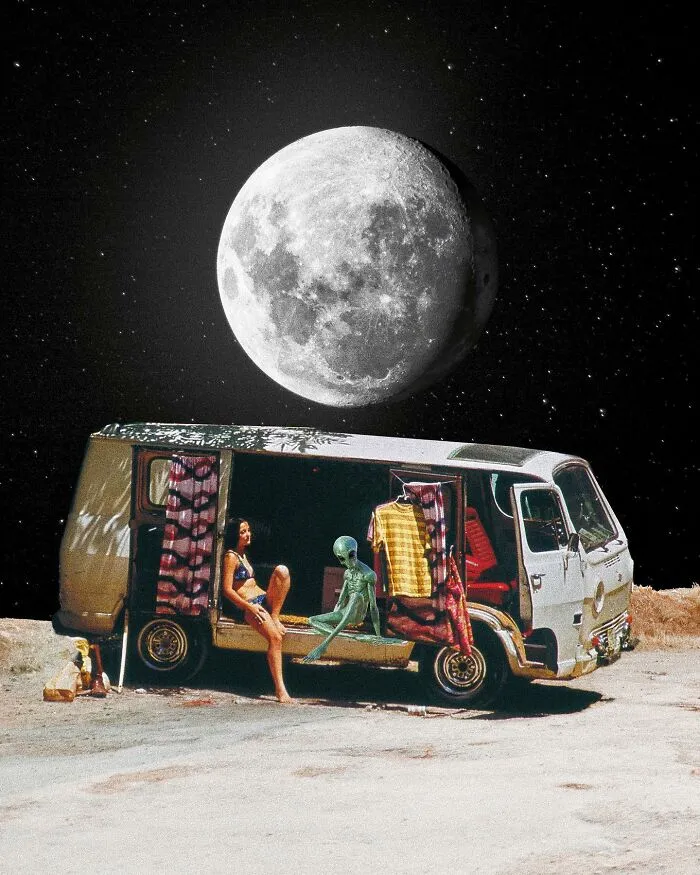 My 60 Surreal Collages That Combine Past And The Future Into Retro-Futuristic Artwork