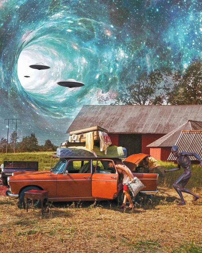 My 60 Surreal Collages That Combine Past And The Future Into Retro-Futuristic Artwork
