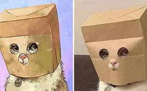 32 Of The Funniest Internet-Famous Cat Pics Get Illustrated By Catwheezie (New Pics)