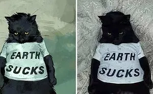 32 Of The Funniest Internet-Famous Cat Pics Get Illustrated By Catwheezie (New Pics)