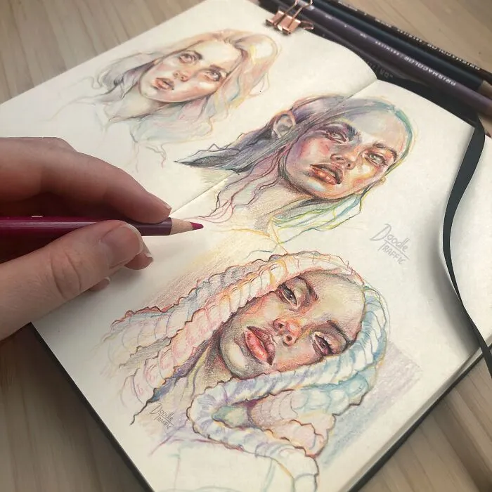 I Draw Portraits Of People And Movie Characters In My Sketchbook, And Here Are 32 Of My Best Works