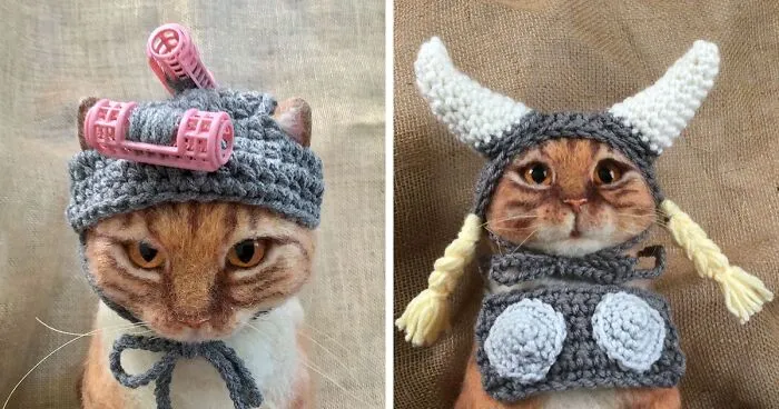 Cat Hats For Every Occasion: This Artist Crochets Funky Hats For Cats, And Here Are Her Best 30 Works