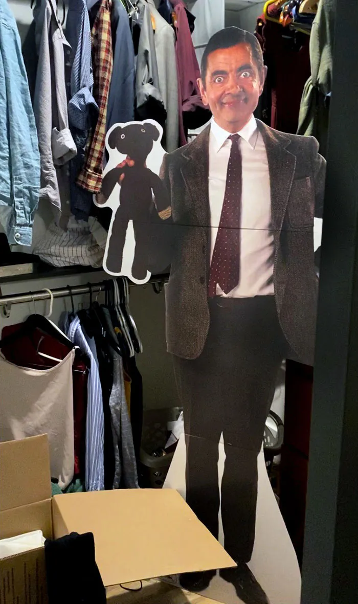 I Sent My Friend A 6' Tall Mr. Bean With No Return Address For April Fools