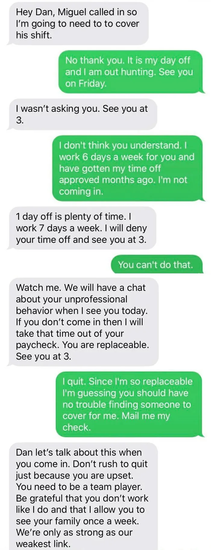 Terrible Boss Regretting