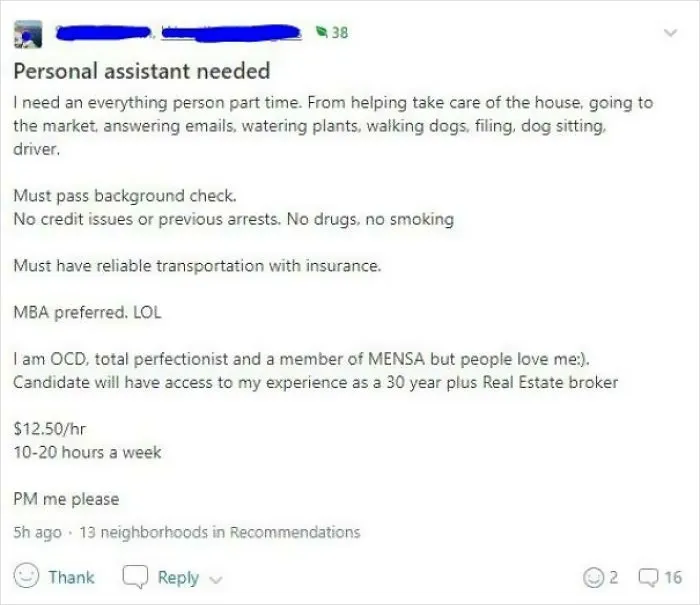 Dream Boss Alert! Mensa Member With OCD Wants To Pay You With Her Real Estate Broker Experience