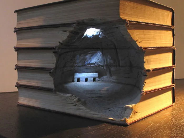 30 Stunning Landscapes That This Artist Created By Carving And Painting Old Books