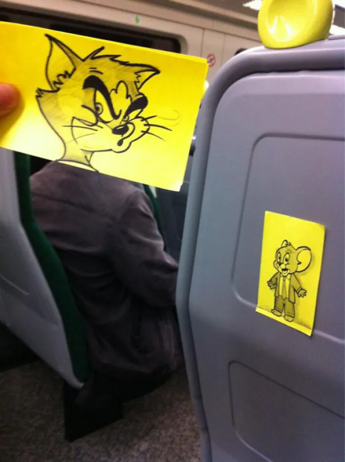 This Illustrator Turned Fellow Commuters Into Cartoonish Characters (21 Pics)