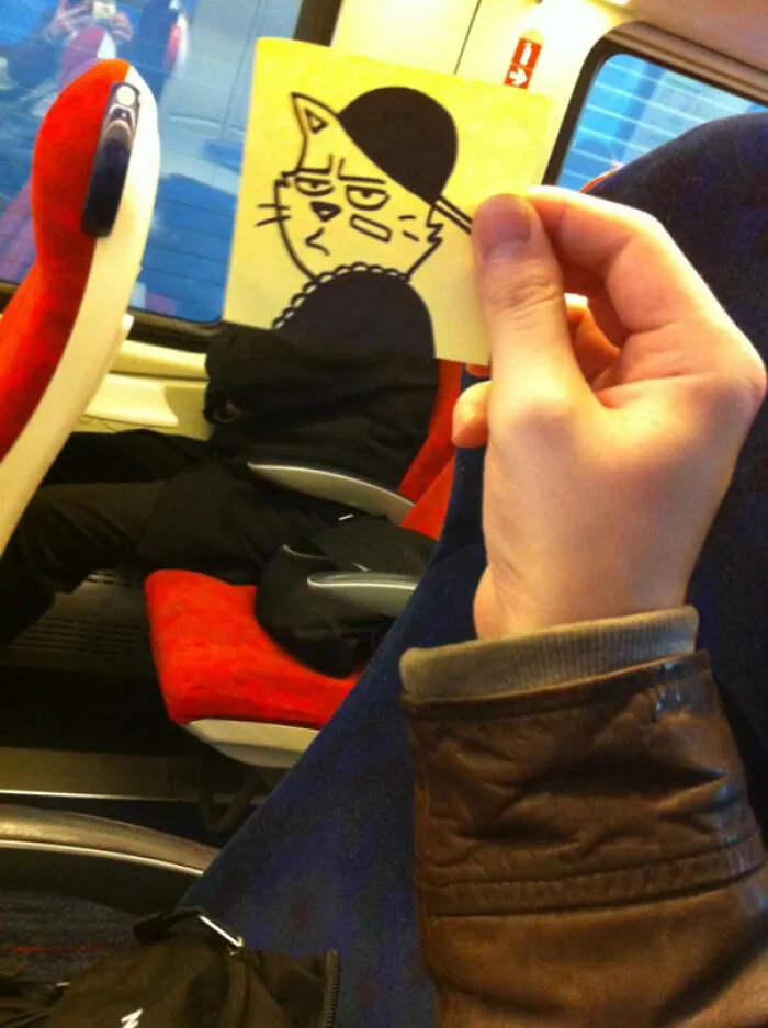 This Illustrator Turned Fellow Commuters Into Cartoonish Characters (21 Pics)