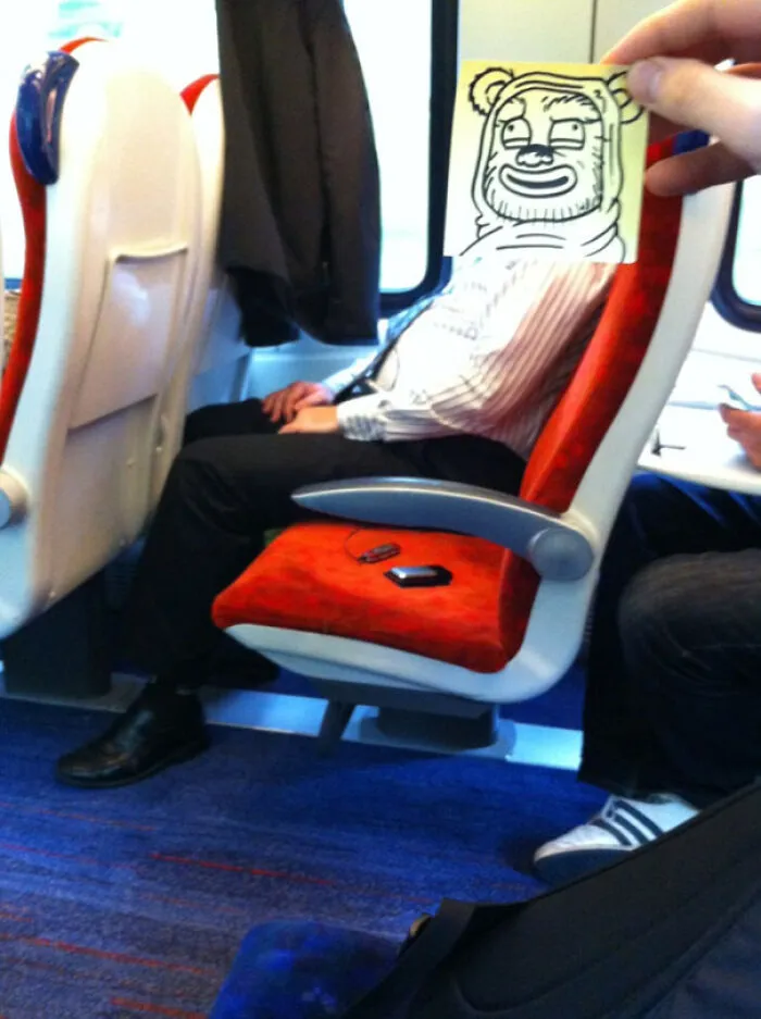 This Illustrator Turned Fellow Commuters Into Cartoonish Characters (21 Pics)