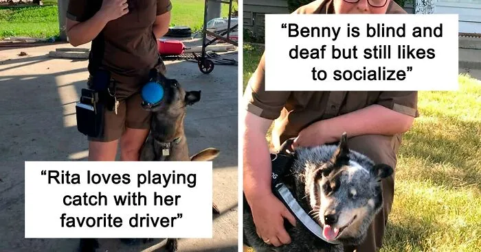40 Times UPS Drivers Met The Cutest Dogs While On Duty, As Shared In This Facebook Group (New Pics)