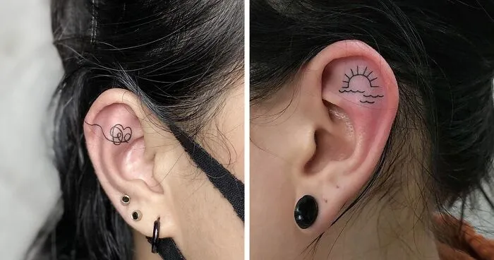 115 Ear Tattoo Ideas To Give You A Unique Look