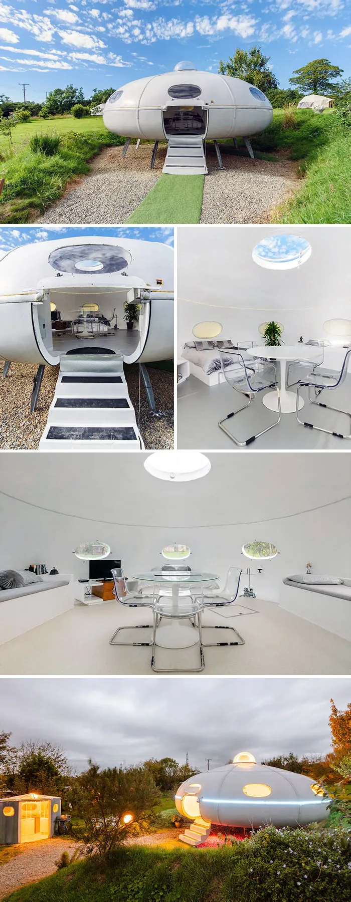 UFO Futuro-Styled Flying Saucer. Redberth, United Kingdom