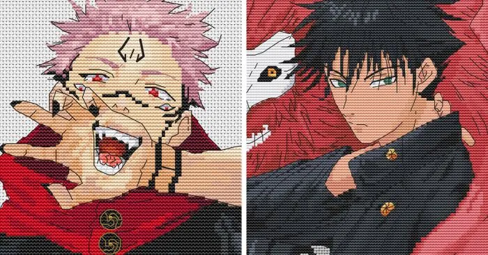 My Collection Of Anime Cross-Stitch Patterns From Jujutsu Kaisen (11 Pics)