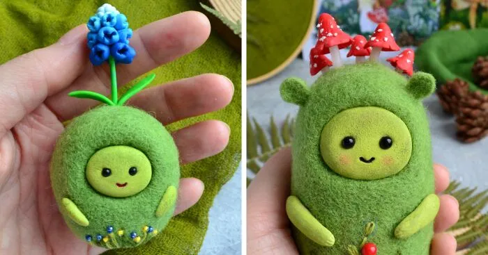 7 Forest Spirits That I Made From Felt