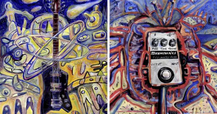 I Am A Visual Artist Who Created A Series Of Quirky Guitars Paintings (12 Pics)