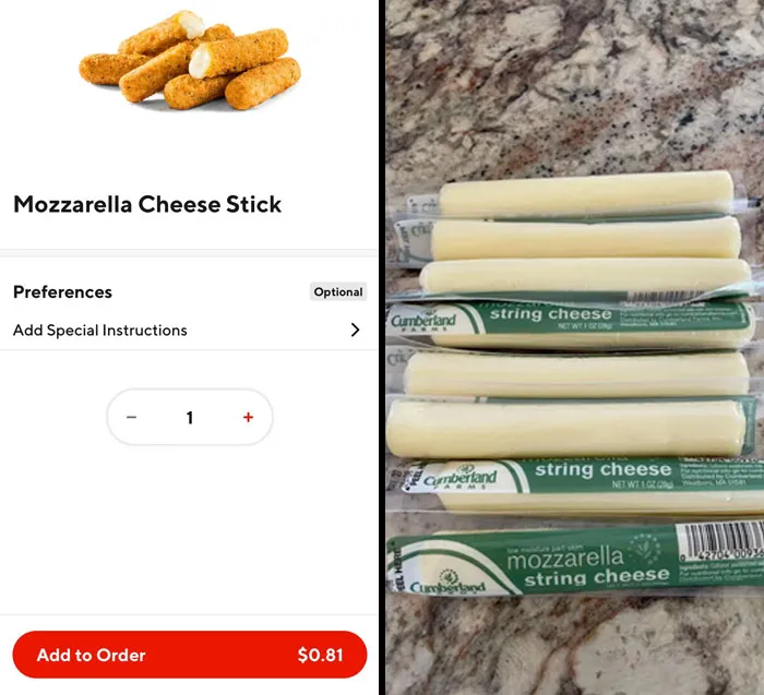 What My Sister Ordered vs. What She Received