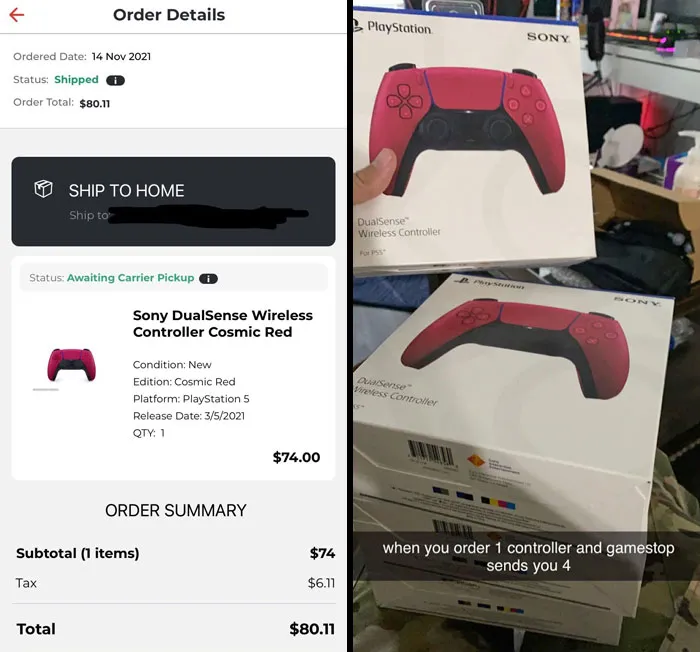 GameStop Sent Me 4 Controllers Instead Of Just The 1 I Ordered