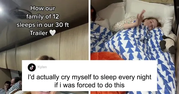 Family Of 12 Shows How They Manage To Travel In A 30-Foot Trailer And People Online Don't Approve