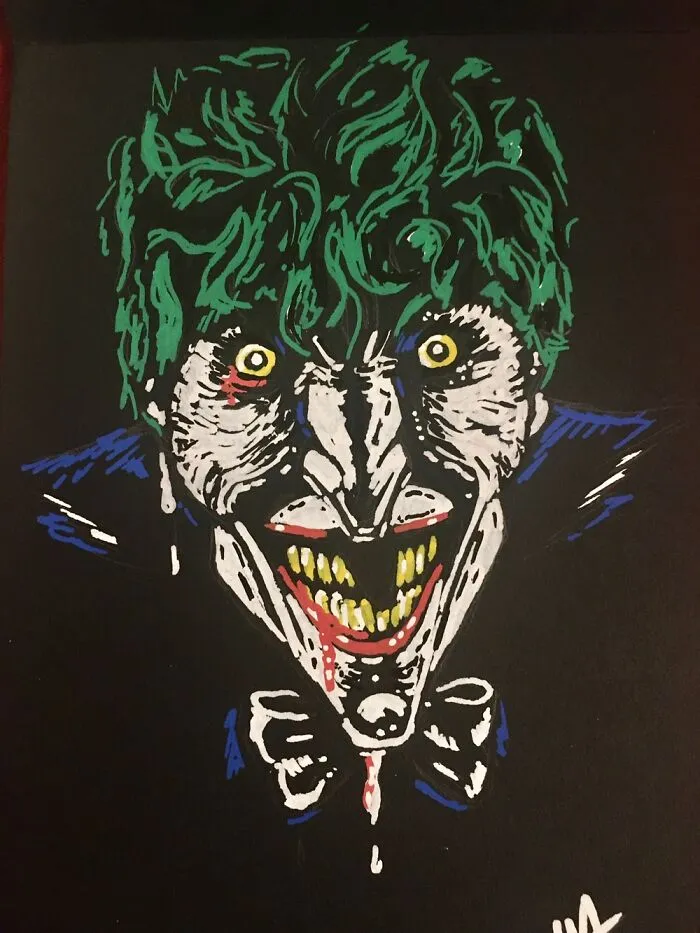 Posca On Black Paper