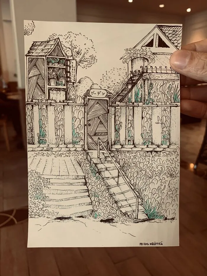 Pen Drawings Of Places I Have Seen In My Dreams (7 Pics)