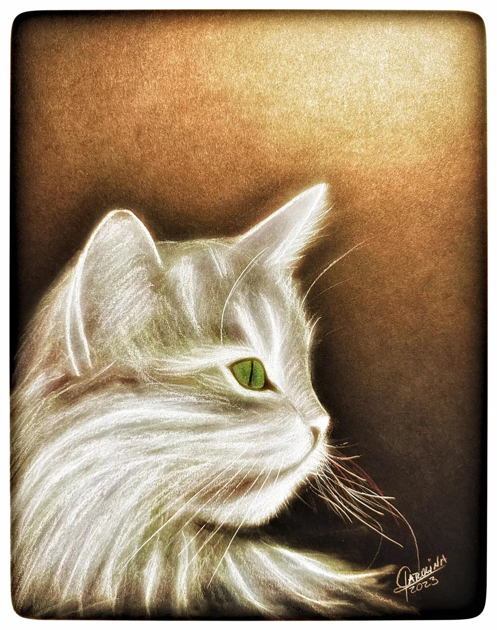 Kitty Drawing With Pastels #drawing #pastels #art #kitty #cat