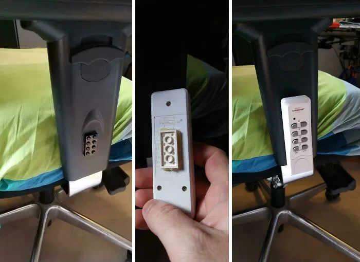 Soporte barato y sencillo para el control remoto de mi toma de corriente