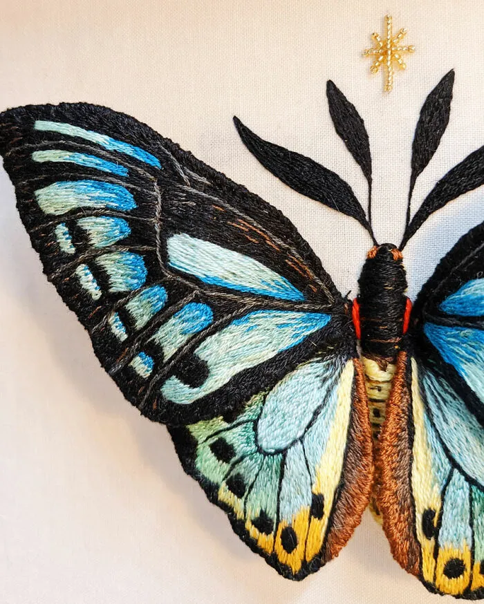 Realistic 3D Butterflies Made From Thread And Wire