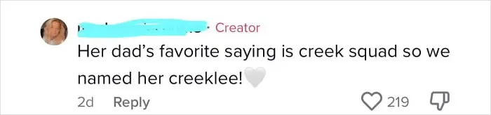The "Show Your Child And Then What You Named Them After" Trend On Tiktok. They Are Ryan Upchurch Fans... So Creeklee?