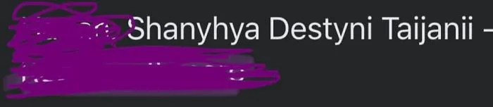 Found In The Wild. I’m Thinking The First Name Is Shania