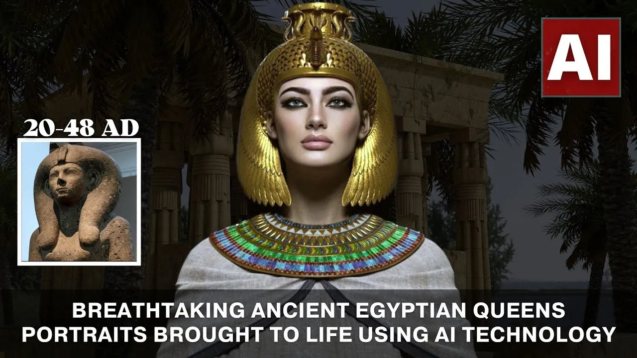 Breathtaking Ancient Egyptian Queens Portraits Brought To Life Using Ai Technology