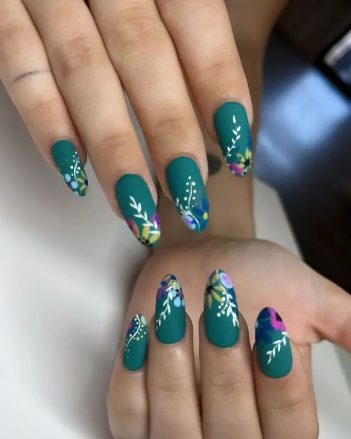 Hand-Painted Nail Art