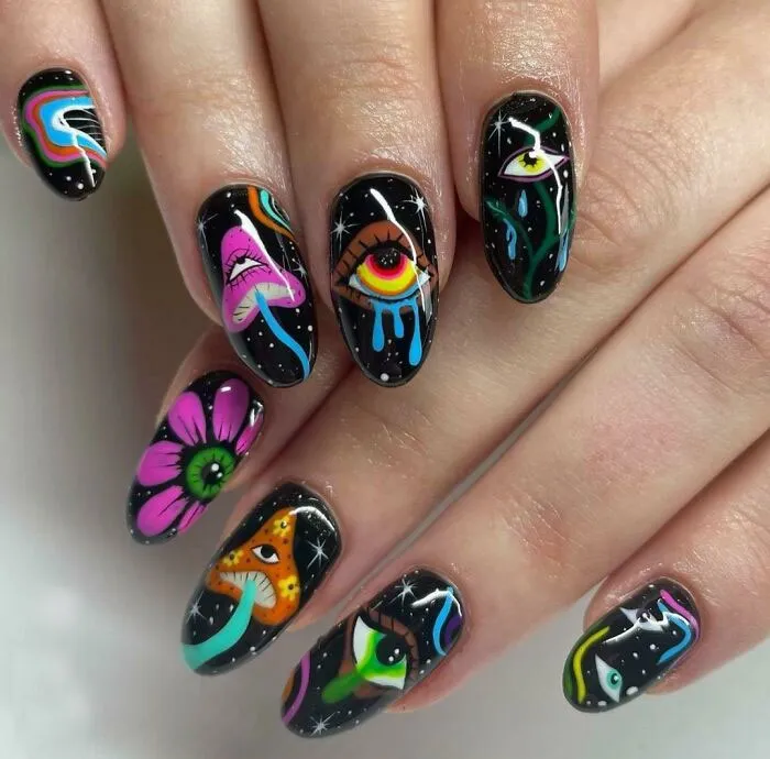 Psychedelic Nail Art