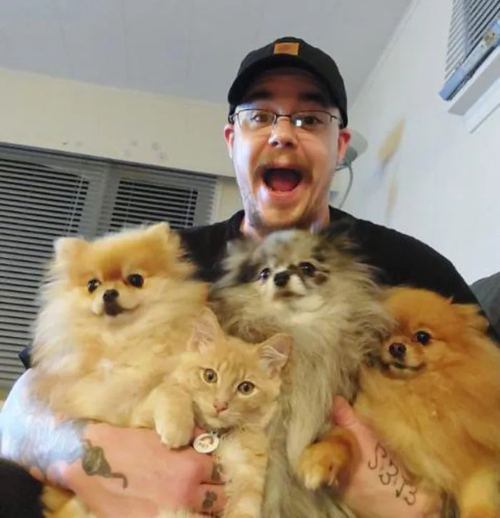 When You Can’t Get Home Because Of A Flood And Your Husbands Bff Stays With Your Fluffy Kids And Sends Pictures To Reassure You Everyone Is Fine