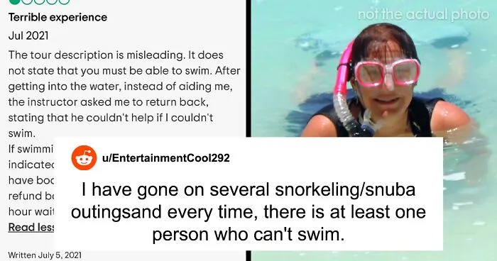 Non-Swimmer Books A Snorkeling Tour, Gets Roasted By A Business Owner When He Leaves 1-Star Review Online